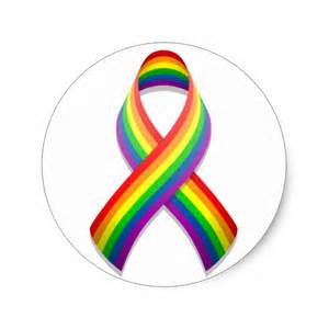 rainbow awareness ribbon