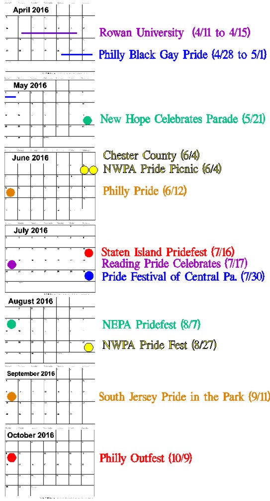 Keystone Pride Calendar - Philly Gay Pride
